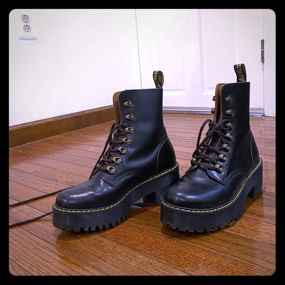 Dr. Martens Smooth leather platform boots